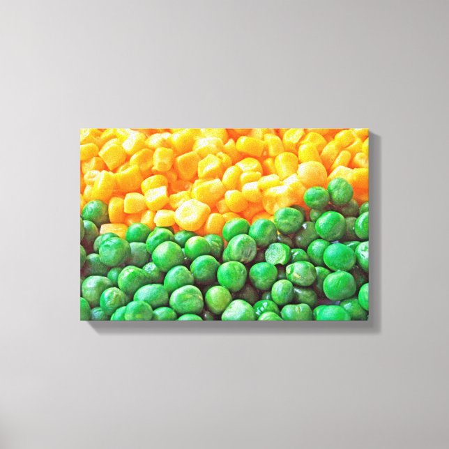 Peas and sweetcorn canvas print (Front)