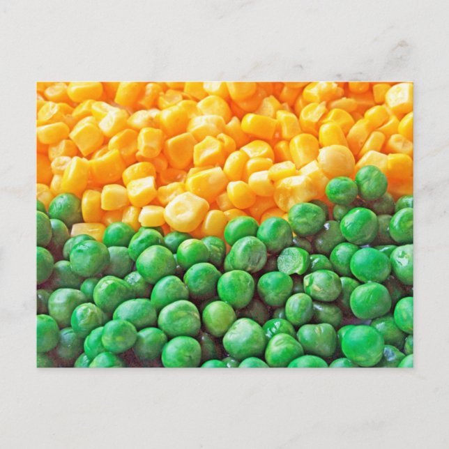 Peas and sweetcorn postcard (Front)