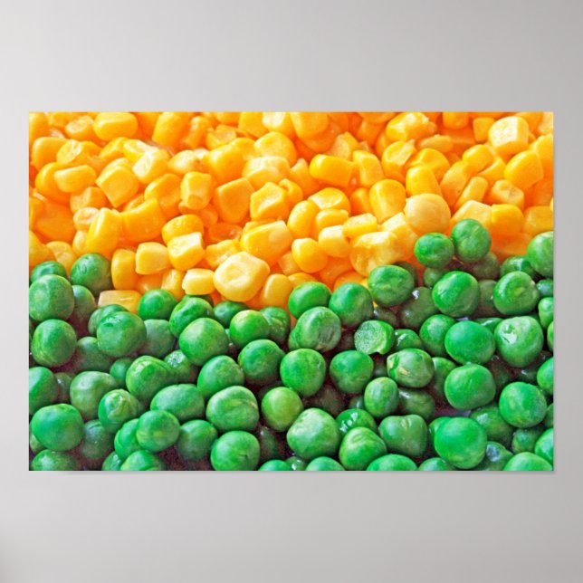 Peas and sweetcorn poster (Front)