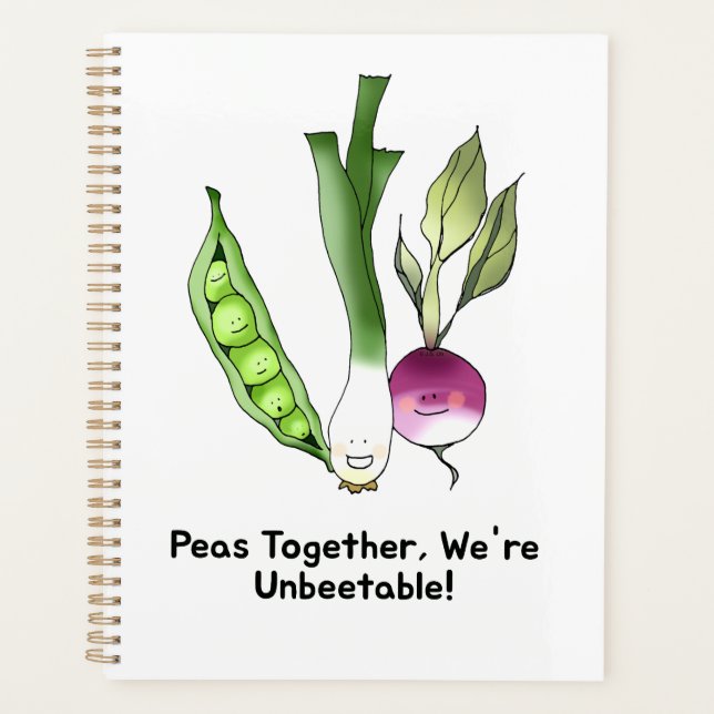 Peas and Veggie Best Friends Pun Planner (Front)