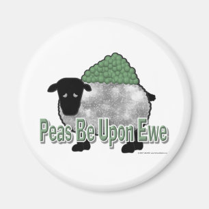 Peas Be Upon Ewe Magnet
