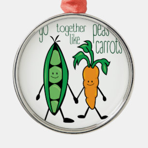 Peas & Carrots Metal Ornament