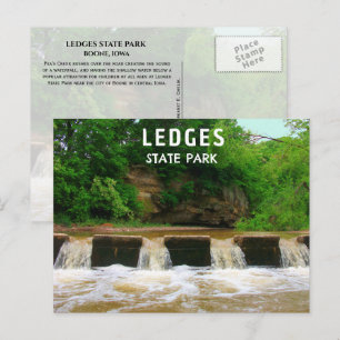 Pea's Creek Spilling over Road, Ledges State Park Postcard