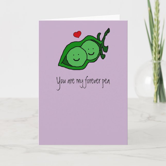 Peas in a pod blank greetings card (Front)