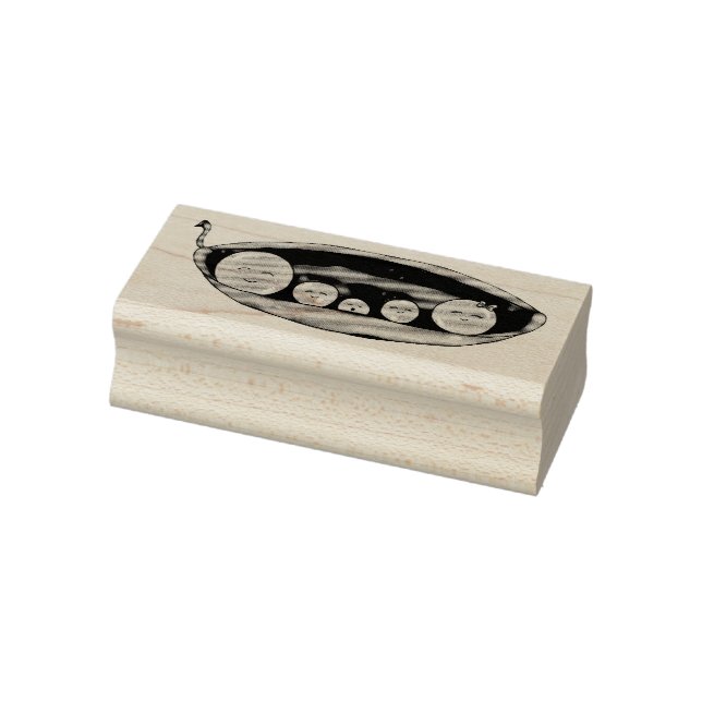 Peas in A Pod Family | Wood Art Stamp (Stamp)