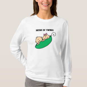 Peas in a Pod Mom of Twins T-Shirt