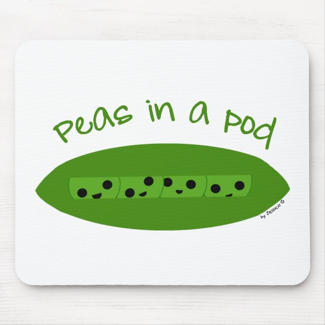Peas in a Pod (PS by lil kolohe Jessica) Mousepad (Front)