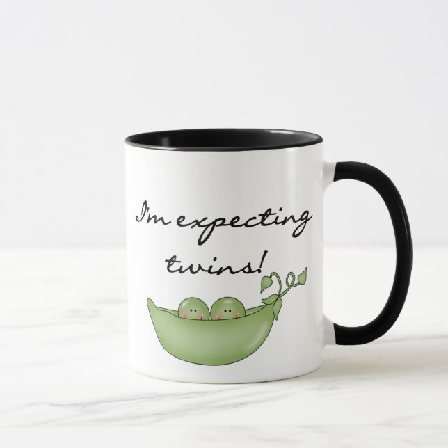 Peas in Pod Expecting Twins Mug (Right)