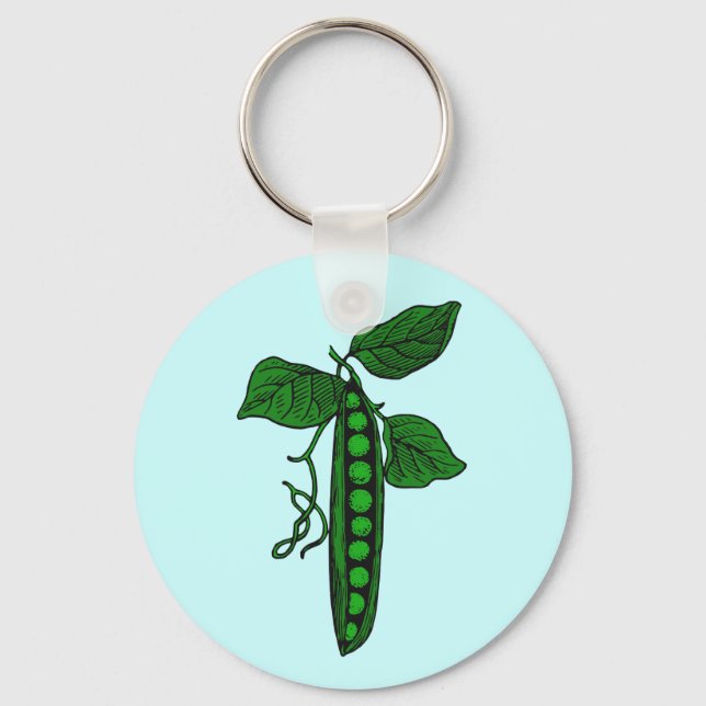 Peas in Pod Keychain (Front)