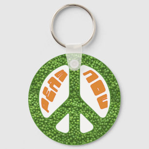 Peas Now Keychain