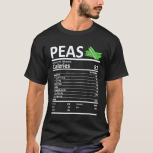 Peas Nutritional Facts Thanksgiving X Mas Vegan T-Shirt