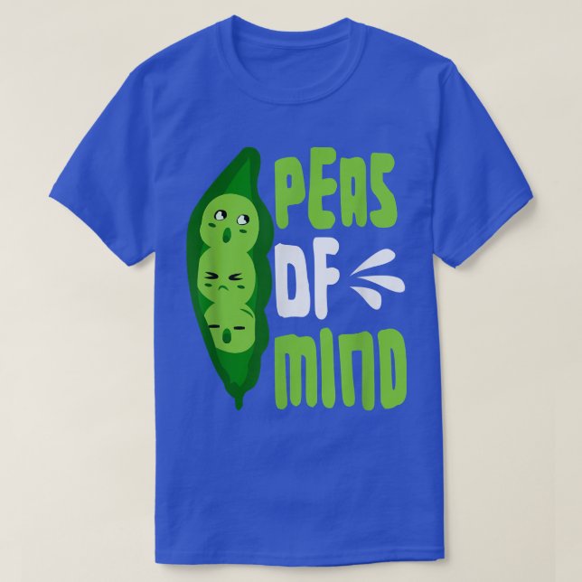 Peas Of Mind Vegetable Vegan Activism Vegetarian  T-Shirt (Design Front)