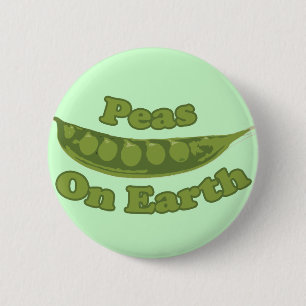 Peas on Earth 2 Inch Round Button