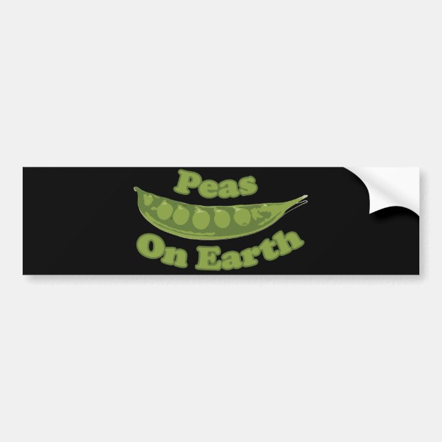 Peas on Earth Bumper Sticker (Front)
