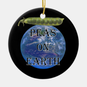 Peas on Earth Ceramic Ornament