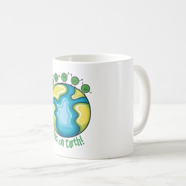 Peas on Earth Coffee Mug (Front Right)