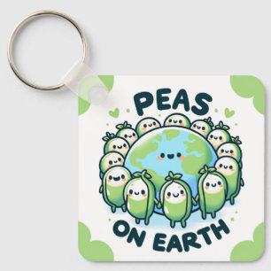 Peas on Earth – Funny Holiday Pun Keychain