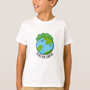 Peas On Earth Funny Veggie Peace Pun  T-Shirt