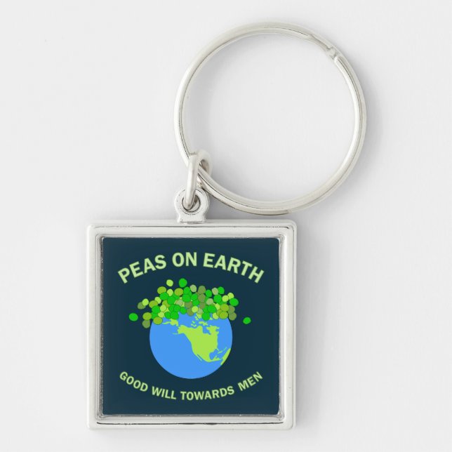Peas On Earth Keychain (Front)