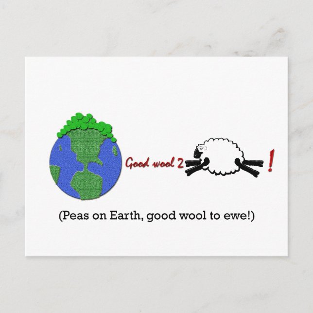 Peas on Earth Postcard (Front)