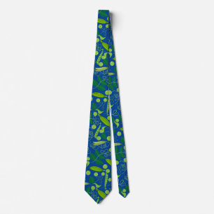 Peas pattern 01.bw Blue BG Tie