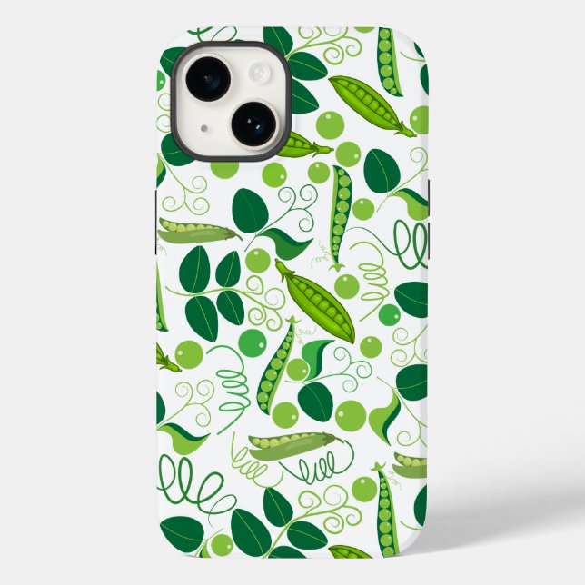 Peas pattern 01.bw Case-Mate iPhone case (Back)