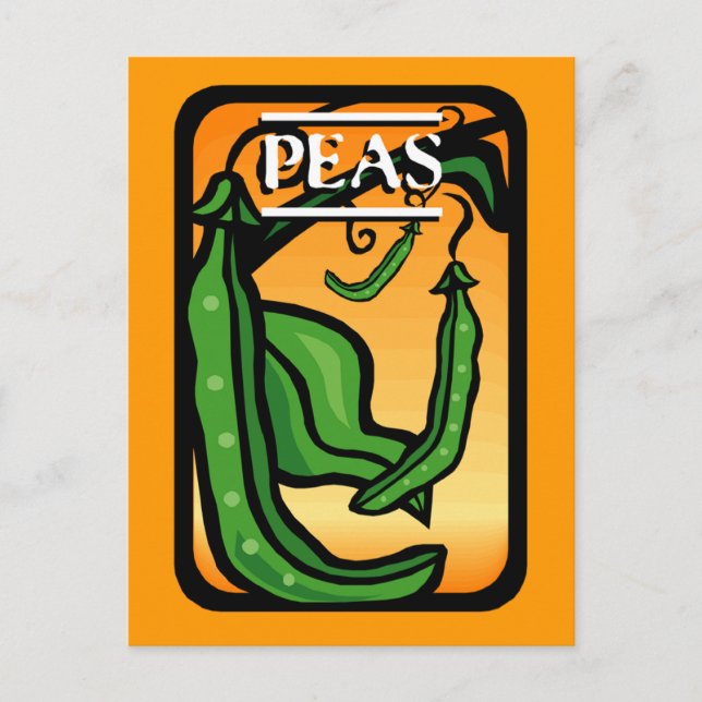 Peas Postcard (Front)