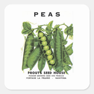 Peas Seed Packet Label