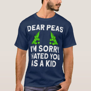 Peas Vegetable Veggies Vegetarian Funny Vegan T-Shirt
