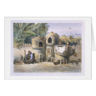 Peasant Dwellings in Upper Egypt, illustration fro