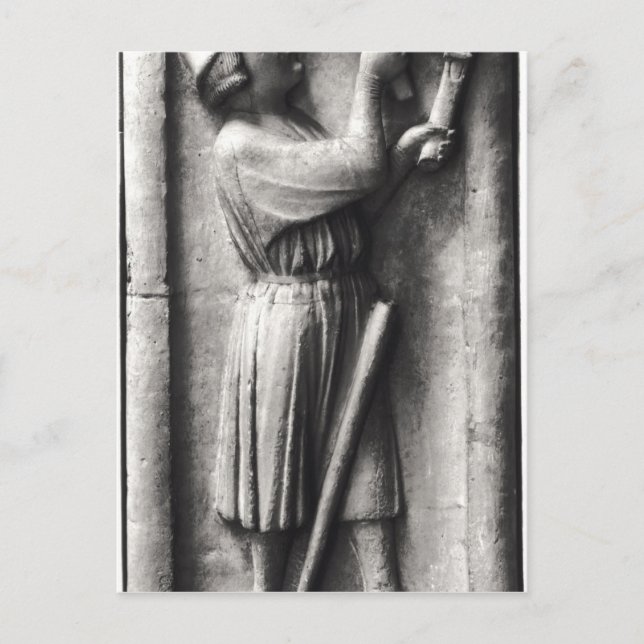 Peasant sharpening his scythe for the postcard (Front)