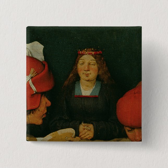 Peasant Wedding 2 Inch Square Button (Front)