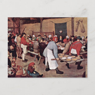 Peasant Wedding By Bruegel D. Ä. Pieter Postcard