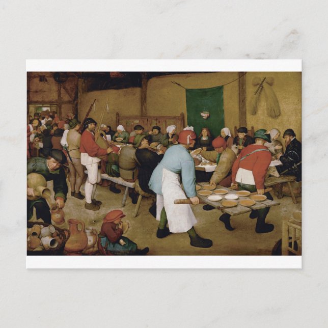 Peasant Wedding by Pieter Bruegel the Elder Postcard (Front)