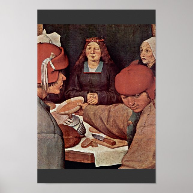 Peasant Wedding Details By Bruegel D. Ä. Pieter (B Poster (Front)