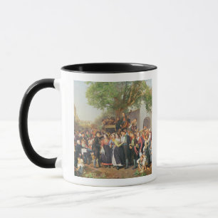 Peasant Wedding in Lower Austria (oil on canvas) Mug