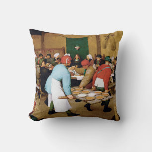 Peasant Wedding, Pieter Bruegel Throw Pillow