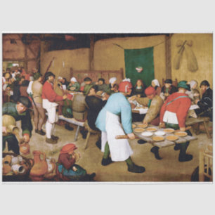 Peasant Wedding, Pieter Bruegel Tissue Paper