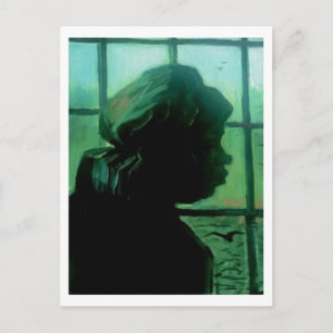Peasant Woman Against Window, Vincent van Gogh Postcard