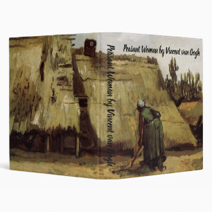 Peasant Woman Digging Cottage by Vincent van Gogh Binder
