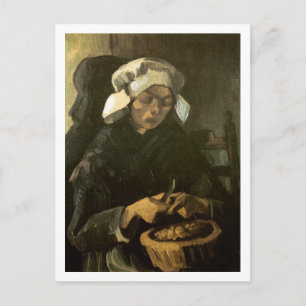 Peasant Woman Peeling Potatoes, Vincent van Gogh Postcard