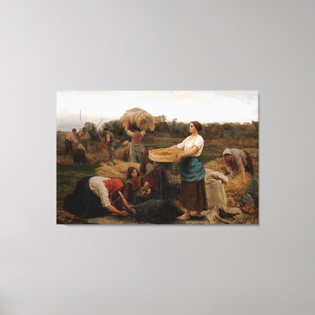 Peasants Harvesting Rapeseed_GC Canvas Print (Front)