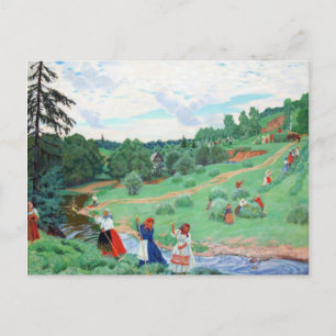 Peasants in a Field Postcard