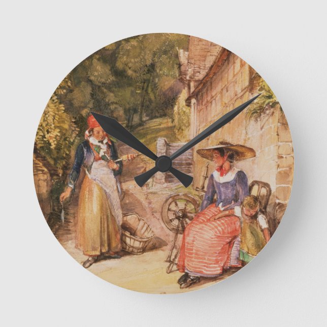 Peasants of the Black Forest Round Clock (Front)
