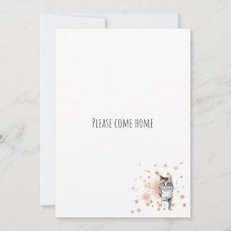 Pease Come Home Invitation