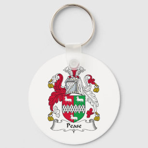 Pease Family Crest Keychain
