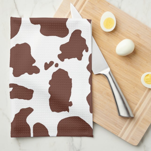 peau Brown de vache| Serviette de cuisine (Quart Plié)