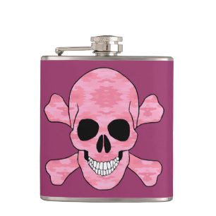 Peau De Camouflage Rose Et Flacon De Crossbones