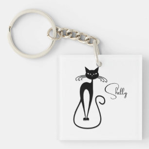 Peau fantaisiste de chat noir maigre Personnel
