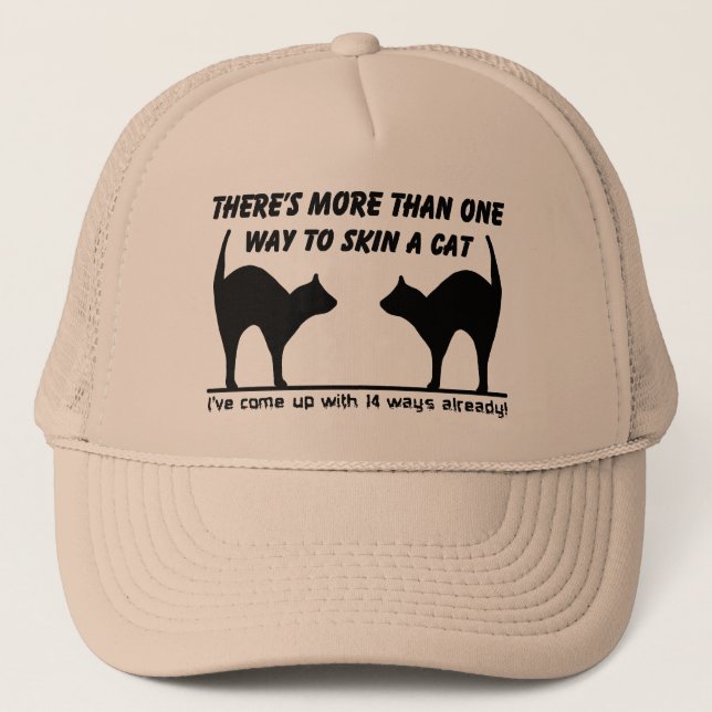 Peau un chat drôle d'Humour Casquette (Devant)